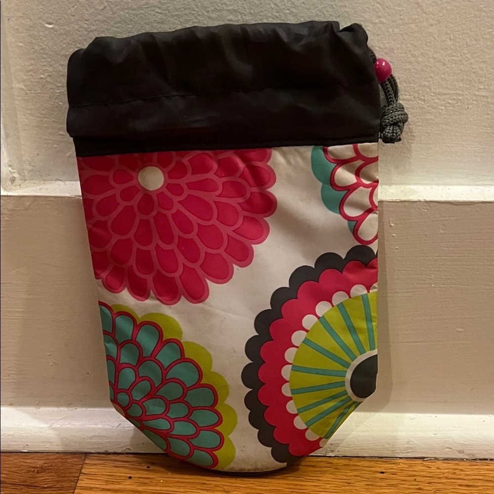 Thirty-One Floral Patterned Drawstring Pouch